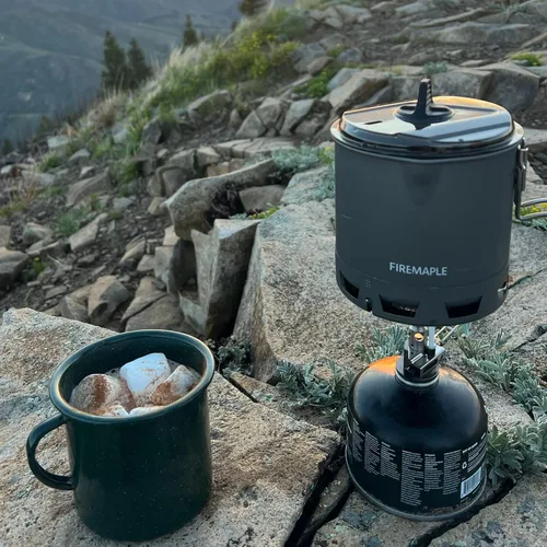 Vista 2 de Fire-Maple Petrel G2 Pot & Greenpeak 1 Estufa de gas Camping Cocina Set