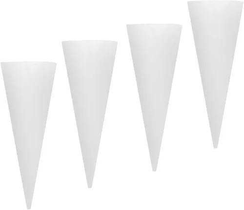 Vista 2 de homozy Florero de cristal decorativo de la sala de estar del cono de 4pcs 6.3 in