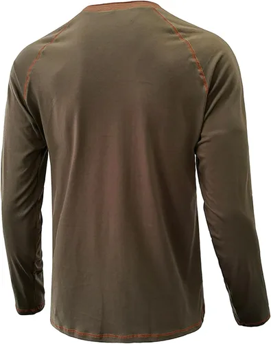 Vista 3 de micidad Men's Henley Shirt Casual Long Sleeve Cotton Top Fall Comfy Lightweight Button T Shirts