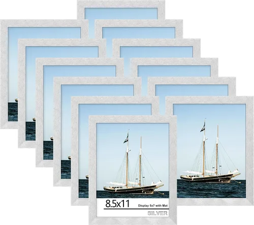 Vista 28 de Picrit - Juego de 12 portarretratos de 4 x 6 pulgadas, para fotos de 3.5 x 5 con paspartú o 4 x 6 pulgadas sin paspartú, marcos para colgar