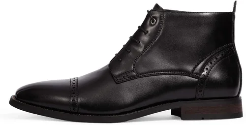 Vista 2 de Bruno Marc Botines de vestir para hombre, botas Oxford con punta de casquillo