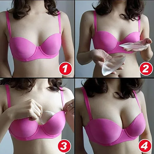 Vista 5 de Sujetador de silicona suave para mujer, almohadillas para realzar el pecho del pecho, push-upGathering para copa ABC