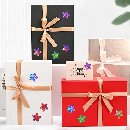 Vista 6 de 500 calcomanías de estrellas multicolor para recompensas infantiles, calcomanías holográficas de estrellas de 1 pulgada para bricolaje