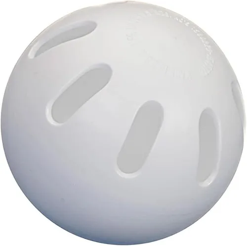 Vista 2 de WIFFLE Softballs originales de 12 pulgadas (1 docena de bolas en vitrina de mostrador) - Diseño clásico perforado, fabricado en Estados Unidos desde