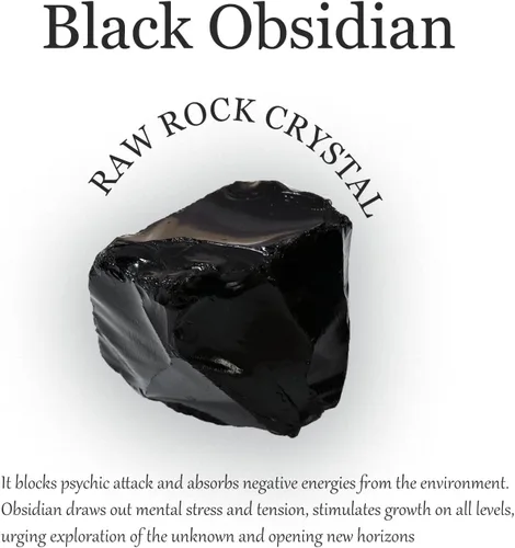 Vista 3 de Apengshi Cristales Crudos de Obsidiana Negra 2PCS Piedras Naturales Rugosas Cristales de Curación y Piedras DIY Piedras Crudas para Meditación