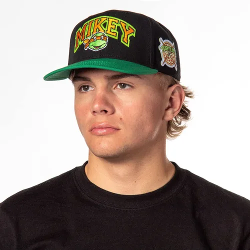 Vista 2 de Nickelodeon - Gorra clásica precurve bordada para hombre, diseño de tortugas ninja