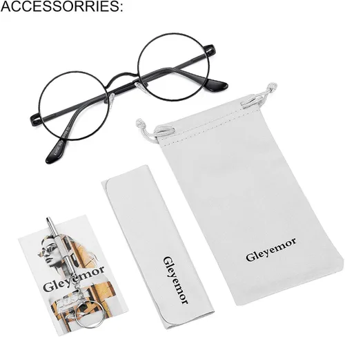 Vista 7 de Gleyemor John Lennon - Lentes de sol polarizados pequeños y redondos para hombres y mujeres, círculos hippie, lentes rojos y amarillos