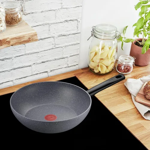 Vista 8 de Tefal Natural On Induction G2801902 - Sartén antiadherente para wok (11.0 in), color gris lavanda