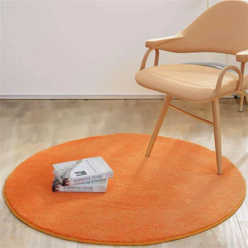 Vista 13 de Reyox Tapete de felpa suave para silla de oficina, tapete redondo antideslizante para oficina y hogar, alfombra absorbente para guardería