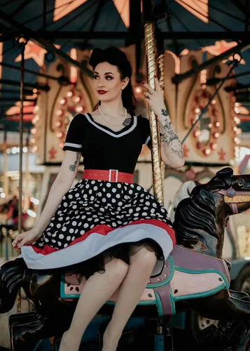 Vista 4 de Nihsatin Vestido vintage de los años 50, estilo retro, rockabilly, vestido de cóctel con cinturón