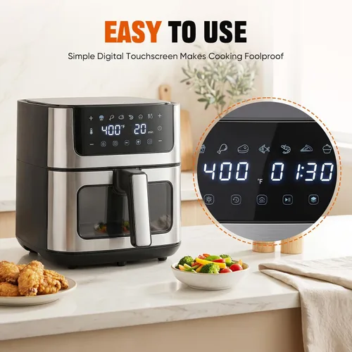 Vista 11 de Air Fryer 6.34 QT, Airfryer with Viewing Window and 8 Presets