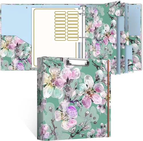 Vista 39 de Rouidr Carpeta de 3 anillos con portapapeles, 1 pulgada, 8.5 x 11 pulgadas, tamaño carta, carpetas organizadoras con pestañas divisorias y fundas
