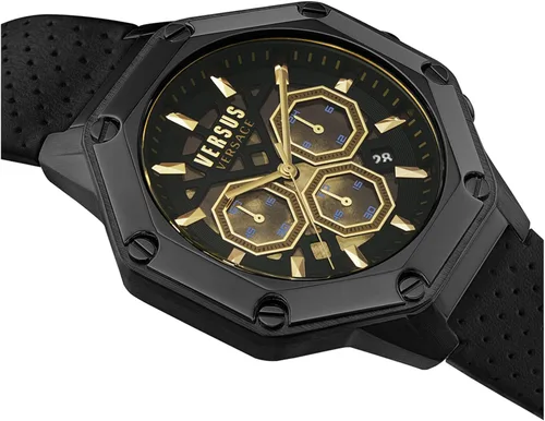 Vista 3 de Versus Versace VSP393221 - Reloj Palestro con correa para hombre color negro Negro - Palestro