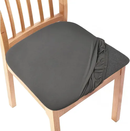 Vista 14 de Gute Fundas de asiento para silla, fundas de asiento para sillas de comedor con lazos, fundas elásticas de jacquard para sillas de comedor y cocina
