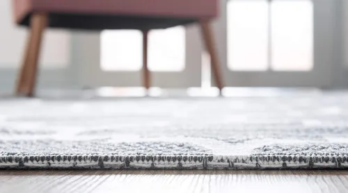 Vista 5 de Unique Loom Decatur Collection Trellis - Alfombra geométrica y moderna (2 pies 2 pulgadas x 3 pies 0 pulgadas, rectangular, gris oscuro/marfil)