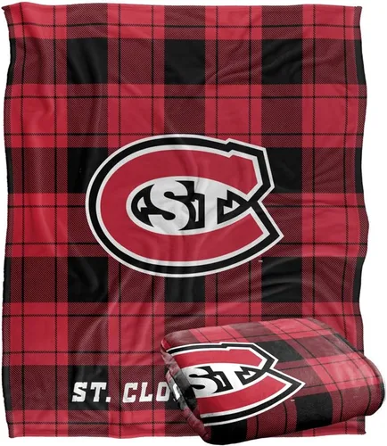 Vista 115 de LOGOVISION St John's University Campus Plaid Spirit Silky Touch Manta súper suave 36 x 58 pulgadas