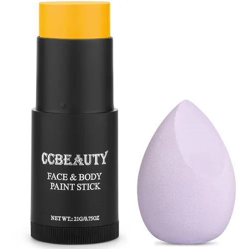 Vista 19 de CCbeauty Pintura facial negra para ojos, kit de pintura facial, maquillaje SFX no tóxico para esqueleto fantasma, disfraz de Halloween, pintura