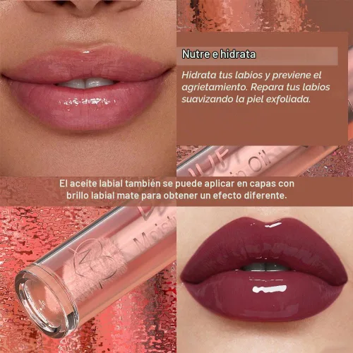 Vista 4 de Juego de brillo labial de 12 colores para mujer, esmalte labial hidratante brillante con alto pigmento, juego de tinte labial hidratante