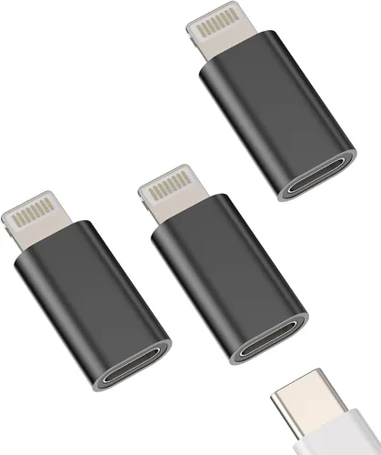 Vista 9 de Paquete de 3 adaptadores USB C macho a compatible con Lightning hembra, compatible con Apple iPhone15 Pro Max Plus iPad Pro Air Mini para Galaxy