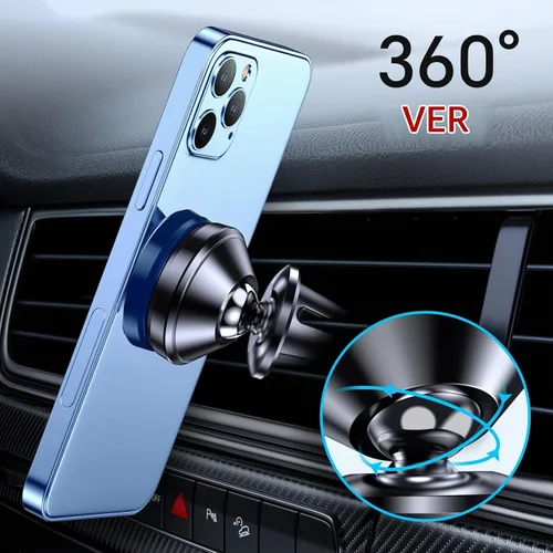 Vista 5 de 【Paquete de 2】Soporte magnético para teléfono de ventilación de automóvil [fácil de instalar] Soporte magnético reutilizable para ventilación
