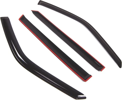 Vista 2 de Visor de ventana compatible con Suzuki XL-7 2001-2006, DGWV2-404, deflector de montaje exterior, protector de lluvia, humo oscuro, juego de 4 piezas