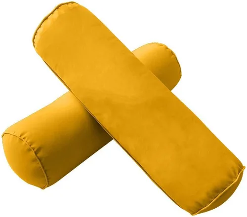 Vista 5 de *Cover ONLY*-Style 2 Outdoor Bolster Back Pillow Slipcover Piped Trim Twin-AD108