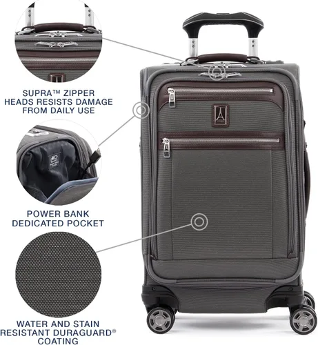 Vista 3 de Travelpro Platinum Elite-Softside - Maletas expansible con ruedas giratorias, Gris Vintage), 409186105