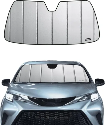 Vista 6 de Pigenius Parasol para parabrisas Toyota Sienna 2015-2020, acabado plateado metálico