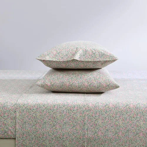 Vista 3 de Laura Ashley - Sábanas tamaño King, juego de ropa de cama de percal de algodón, ligeras y transpirables para decoración del hogar