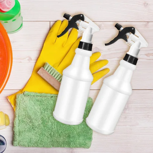 Vista 6 de Rtteri 24 botellas de plástico de 16 onzas para soluciones de limpieza, botellas de pulverización a granel vacías y reutilizables a prueba de fugas