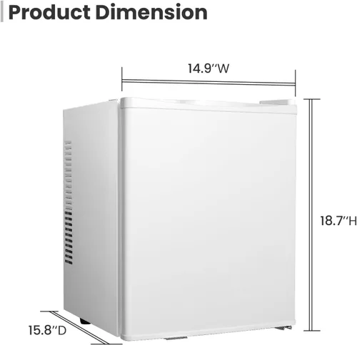 Vista 6 de Mini refrigerador y hielera – Mini refrigerador de 26 litros para dormitorio, refrigerador pequeño de 38 a 72 ℉ para oficina, hogar, apartamento