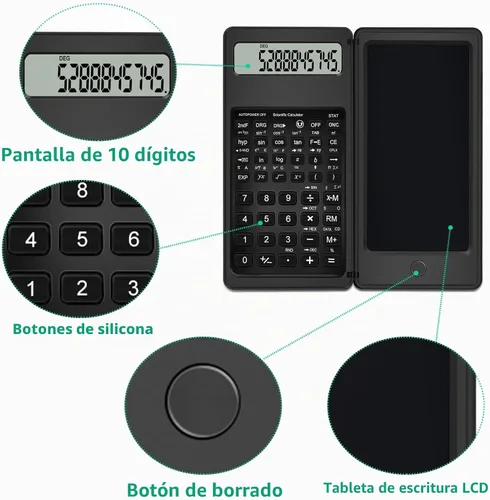 Vista 3 de TRELC Calculadora científica con bloc de notas, calculadora