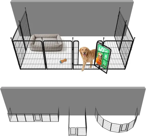 Vista 70 de FXW Rollick - Corralito para perros para patio, campamento con casa rodante, patentado, 24 pulgadas, 2 paneles Fácil instalación, resistente