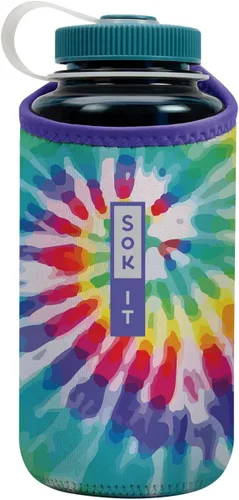 Vista 29 de Sok It BotlSok Funda para botella de agua con cubierta de neopreno aislante (Floral abstracto, se ajusta a CamelBak o Nalgene de 12 onzas)