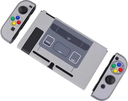 Vista 8 de eXtremeRate PlayVital - Cubierta trasera para Nintendo Switch, protector de control de mano NS Joycon carcasa dura, funda protectora acoplable