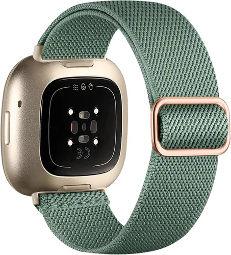 Vista 19 de Maledan Banda de Repuesto para Correas Fitbit Sense Hombres Mujeres, Correa de Reloj Elástica de Nylon Transpirable Suave para Versa 3/Versa 4