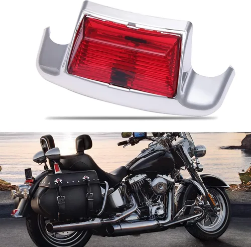 Vista 2 de Rich Choices Luces LED de guardabarros delantero ámbar y luces LED rojas de extremo de guardabarros trasero compatibles con Harley Road King Electra