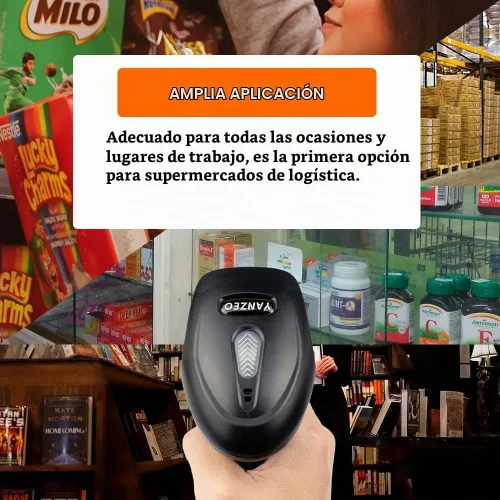 Vista 5 de YANZEO Escáner con cable del código de barras del PDA del CCD del USB