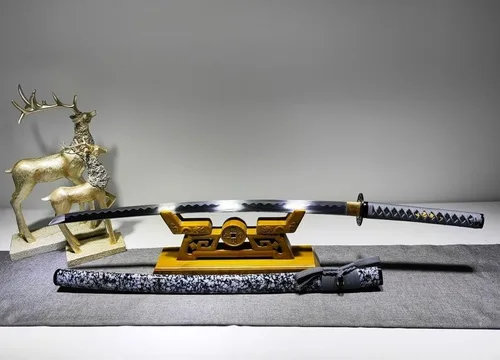 Vista 2 de Katana hecha a mano, samurai japonés, espiga completa, alto rendimiento
