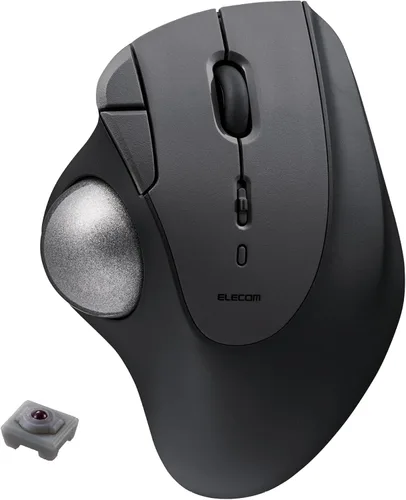 Vista 16 de ELECOM Diseño ergonómico y cómodo Trackball IST Bluetooth 5.3, seguimiento suave con rodamiento de bolas rubí, bola de 1.41 pulgadas, control