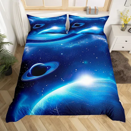 Vista 19 de Erosebridal Juego de ropa de cama con pelota de tenis para niños, funda de edredón con temática de juegos deportivos, tamaño individual para niños