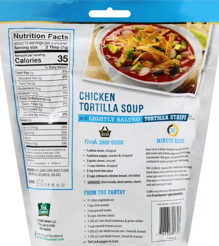 Vista 2 de Fresh Gourmet Tiras de tortilla, ligeramente saladas, 3.5 ct
