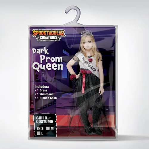 Vista 6 de Spooktacular Creations Disfraz de reina de graduación oscuro para niña disfraz de zombi para niña mala disfraz de reina de baile gótico para niños