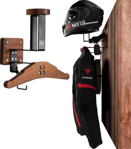 Vista 12 de OneTigris Soporte de Pared para Casco de Motocicleta, Soporte de Equipo Táctico con Soporte para Casco y Colgador de Portaplacas, Organizador