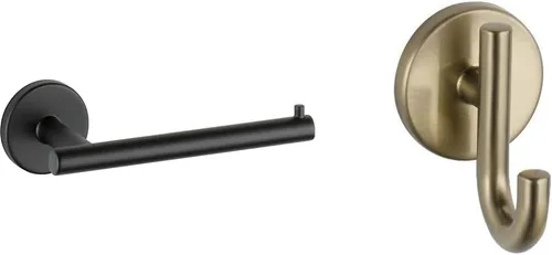 Vista 5 de 75950-CZ Trinsic - Soporte para papel higiénico, 3.31 x 7.00 x 3.31 pulgadas y gancho para toallas Trinsic 75935-CZ, 2-1/4 pulgadas y 73846-CZ