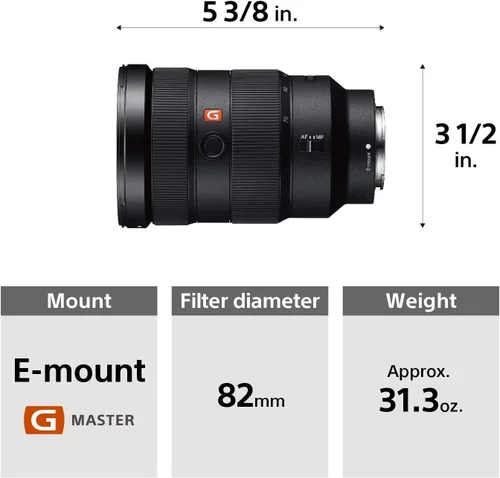 Vista 5 de Sony FE Lentes de 24-70 mm f/2.8 GM (Renovado)