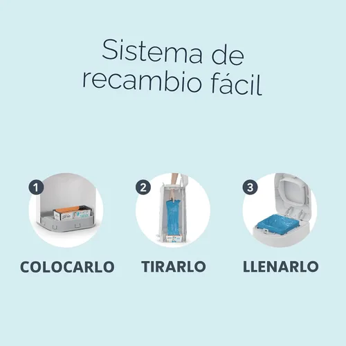 Vista 8 de Diaper Genie Recarga fácil de enrollar 30 bolsas por recambio Capacidad para hasta 1410 pañales para recién nacidos Control de olores Bolsas