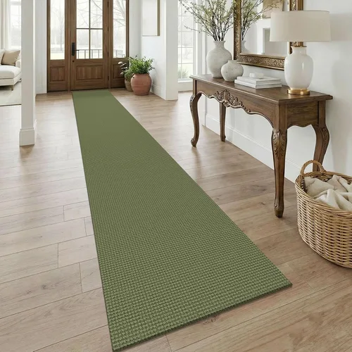 Vista 54 de KOZYFLY - Tapete para puerta de interior, lavable, pequeña, antideslizante, con respaldo de goma, felpudo de algodón para el hogar, color negro