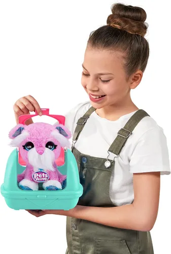 Vista 3 de Pets Alive Pet Shop Surprise Serie 2 (cachorro) de ZURU, suave juguete de peluche interactivo electrónico, habla y repite (Speak and Repeat)