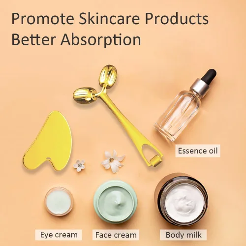 Vista 6 de Yeamon Gua Sha - Juego de herramientas faciales y rodillo facial, herramienta de masaje facial para la rutina de cuidado de la piel de las mujeres